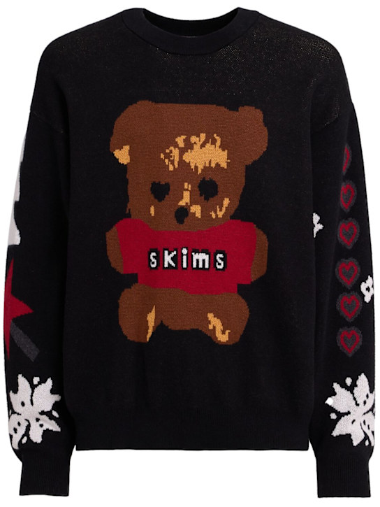 Skims: CPFM棉&羊绒混纺针织毛衣 - Onyx Teddy Bear - men_0 | Luisa Via Roma