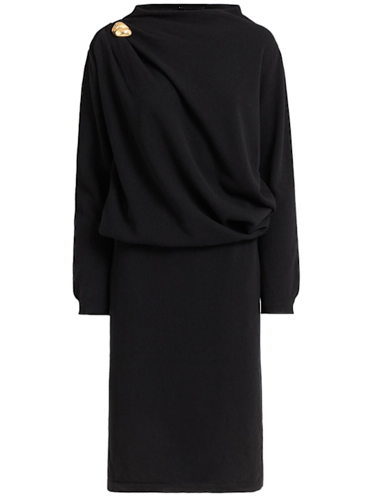 Fabiana Filippi: Vestido midi de punto de lana - women_0 | Luisa Via Roma