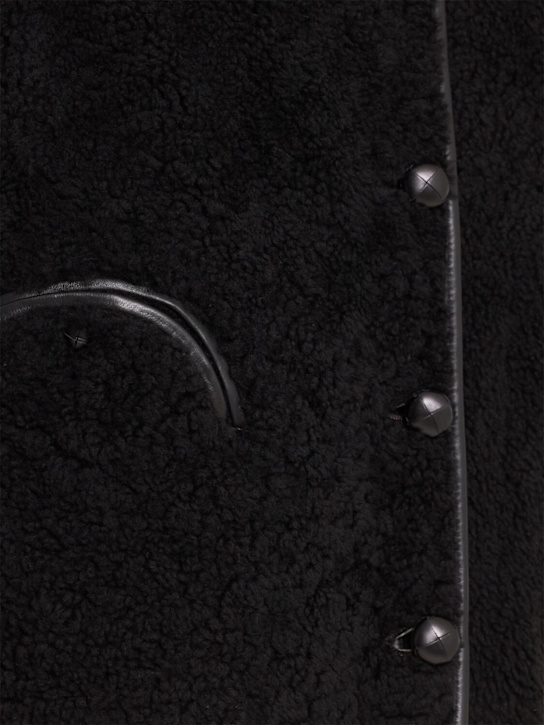 Blazé Milano: Tatoosh Gliss剪羊毛夹克 - 深棕色 - women_1 | Luisa Via Roma