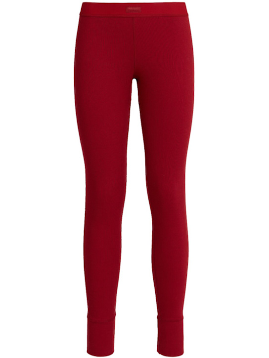 Skims: 弹力棉质睡衣套装 - 砖红色 - women_1 | Luisa Via Roma