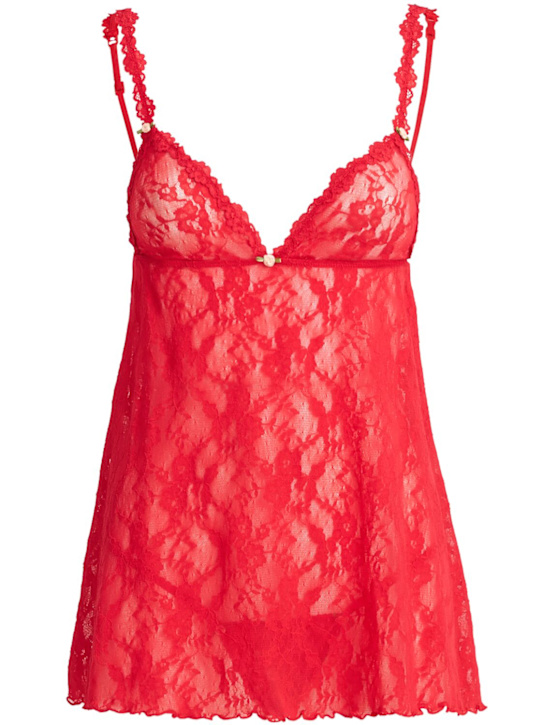 Skims: Lace slip top & thong set - 红色 - women_0 | Luisa Via Roma