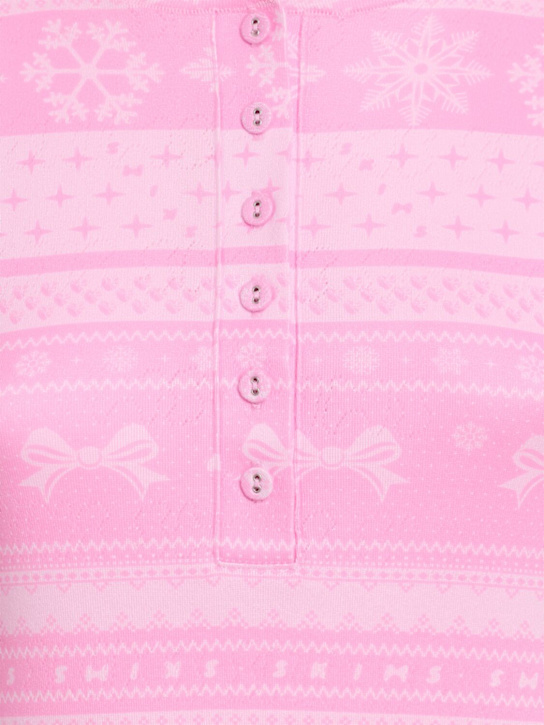 Skims: Printed pajama set - Bubble Gum Bow - women_1 | Luisa Via Roma