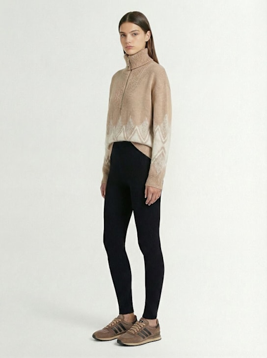 Varley: Aiden high rise knit leggings - Black - women_1 | Luisa Via Roma