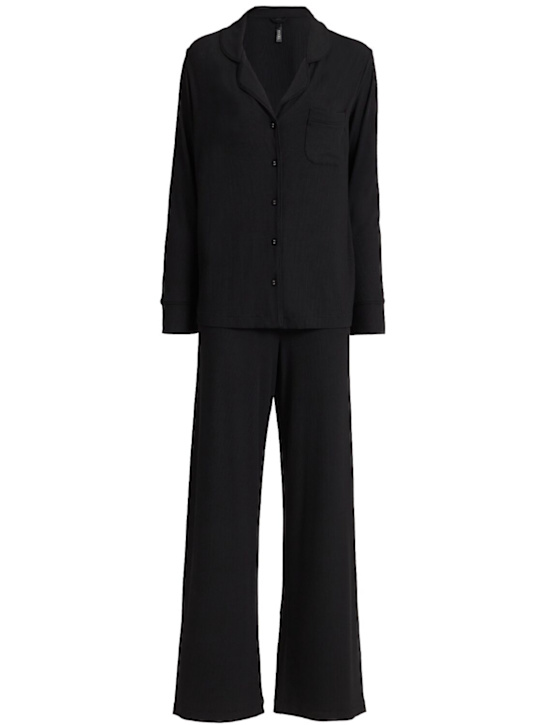 Skims: Soft lounge pajama set - オニキス - women_0 | Luisa Via Roma