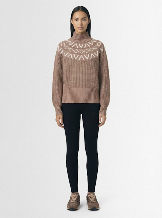 Varley: Marcie Fairisle yoke knit sweater - Beige - women_1 | Luisa Via Roma