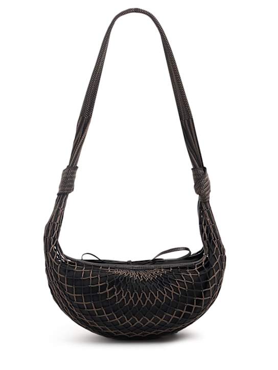 Lemaire: Fortune Croissant中号梭织单肩包 - Chevron Marron - women_0 | Luisa Via Roma