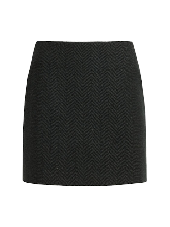 Blazé Milano: Coci wool mini skirt - Verde Scuro - women_0 | Luisa Via Roma