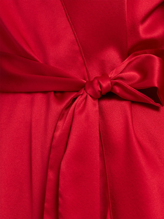 Fleur Du Mal: Vestido lencero de satén - Rojo - women_1 | Luisa Via Roma