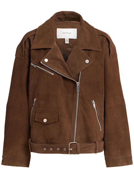 Gestuz: Vida suede jacket - 棕色 - women_0 | Luisa Via Roma