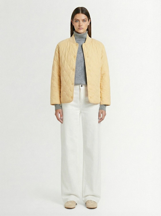 Varley: Luca quilted jacket - Reed Yellow - women_1 | Luisa Via Roma