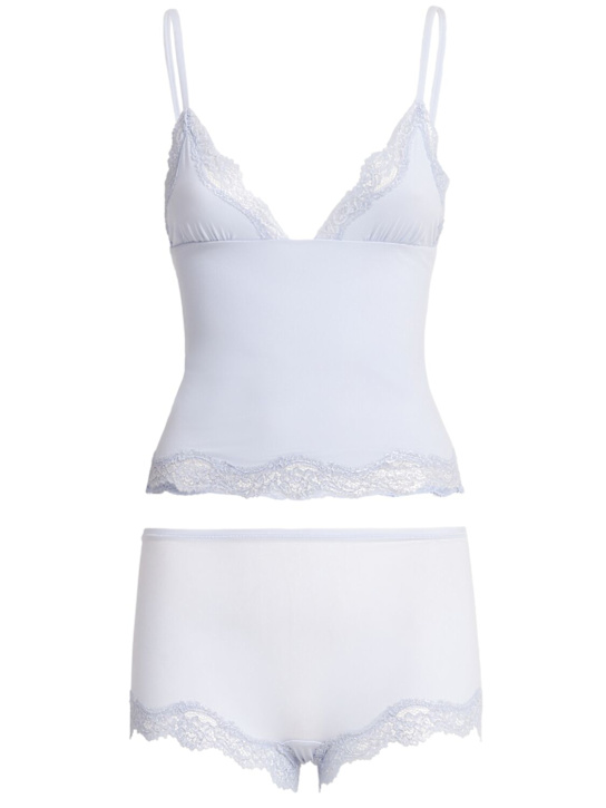 Skims: Cami tank top & boy shorts - Periwinkle Foil - women_0 | Luisa Via Roma