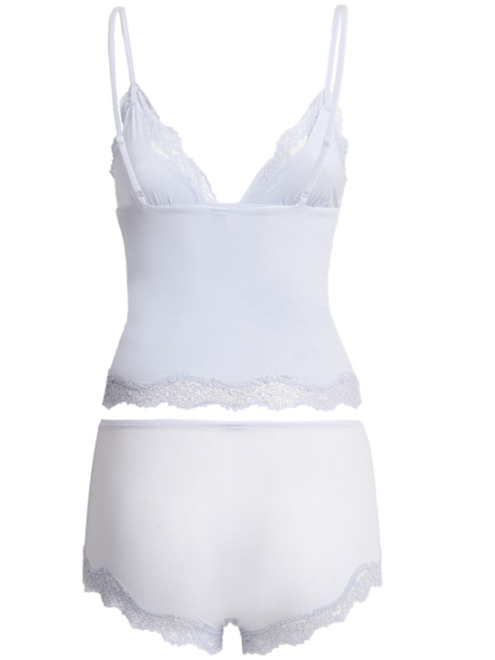 Skims: Cami tank top & boy shorts - Periwinkle Foil - women_1 | Luisa Via Roma