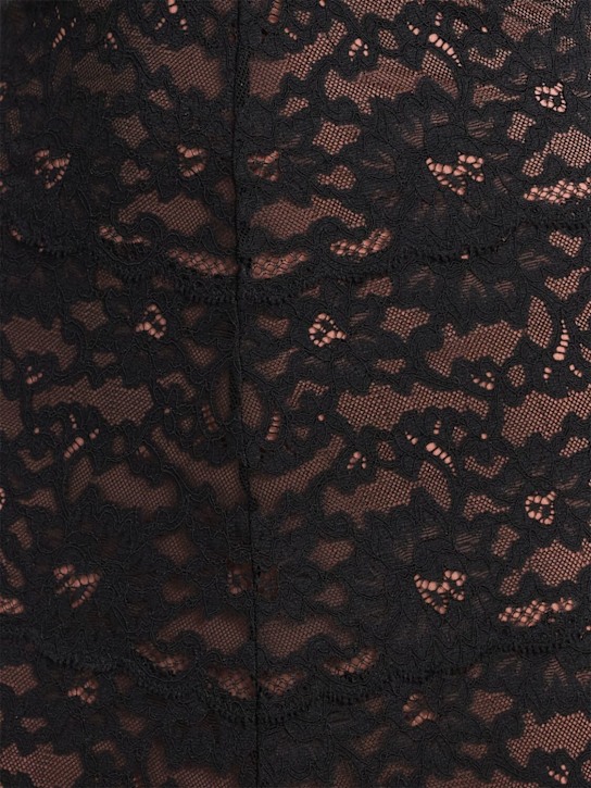 Fleur Du Mal: Charlotte蕾丝迷笛连衣裙 - 黑色 - women_1 | Luisa Via Roma