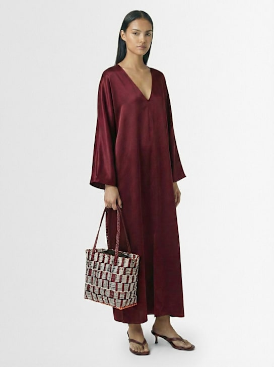 Rayas Collective: Medium woven basket bag - Panna Cotta - women_1 | Luisa Via Roma