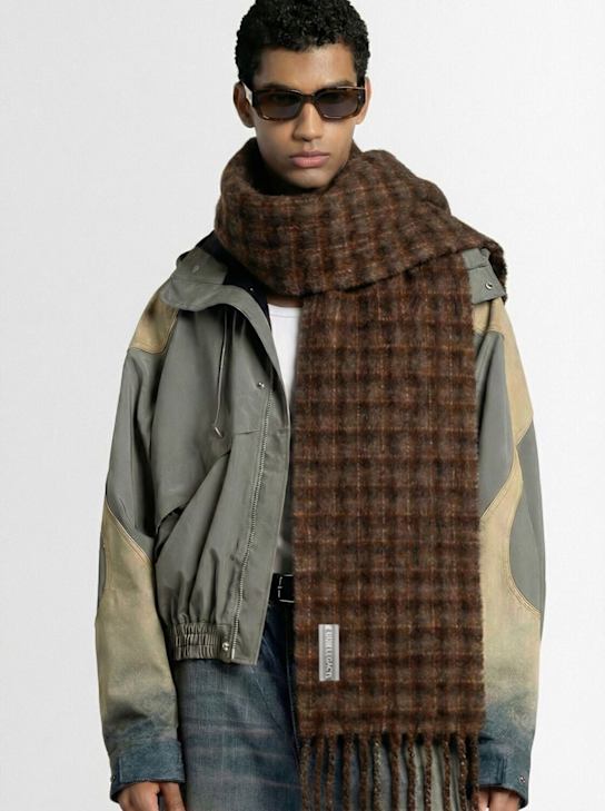 Our Legacy: Alpaca blend scarf - Brown - men_1 | Luisa Via Roma
