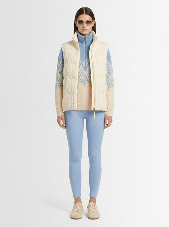 Varley: Irina cable knit vest - Ivory - women_1 | Luisa Via Roma