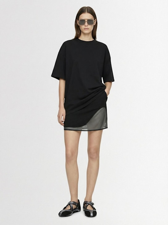 Skims: 大廓型棉质短袖T恤 - 黑色 - women_1 | Luisa Via Roma