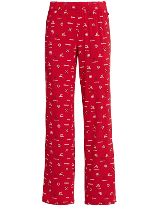 Skims: Modal shirt & pants sleep set - Cranberry Vinta - women_1 | Luisa Via Roma