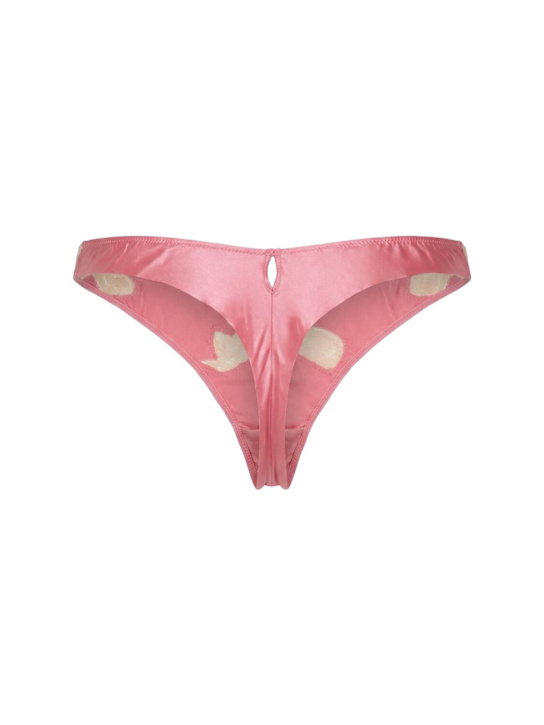 Fleur Du Mal: String en dentelle Juliet - Rose - women_1 | Luisa Via Roma