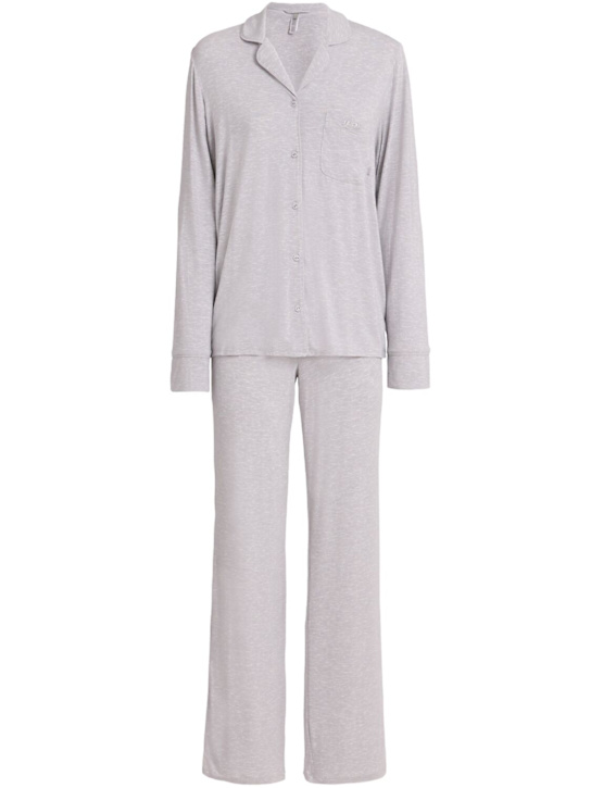 Skims: Stretch modal pajama set - Light Heather - women_0 | Luisa Via Roma
