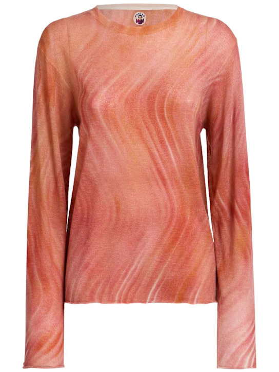 Adrian Cashmere: Kenny长袖羊绒毛衣 - Orange Tie-dye - women_0 | Luisa Via Roma