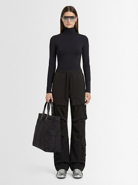 Skims: Stretch cotton turtleneck top - Soot - women_1 | Luisa Via Roma