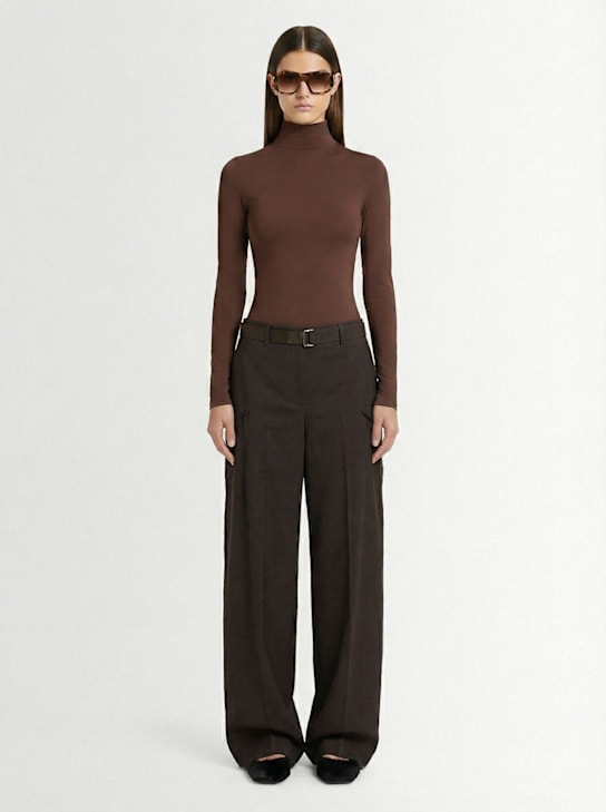 Skims: 尼龙混纺高领上衣 - 可可色 - women_1 | Luisa Via Roma