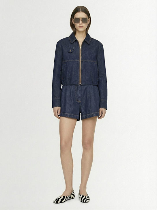 The Mannei: Denim shorts - Dunkelblau - women_1 | Luisa Via Roma