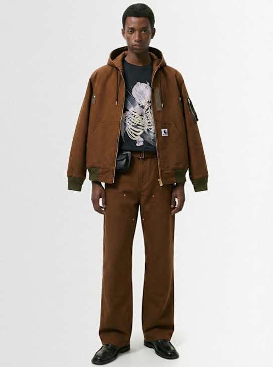 Sacai: Carhartt WIP Duck裤子 - D/Beige - men_1 | Luisa Via Roma