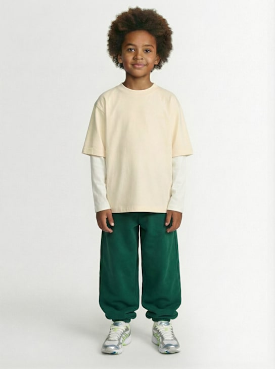 Kiddin': コットンスウェットパンツ - グリーン - kids-boys_1 | Luisa Via Roma