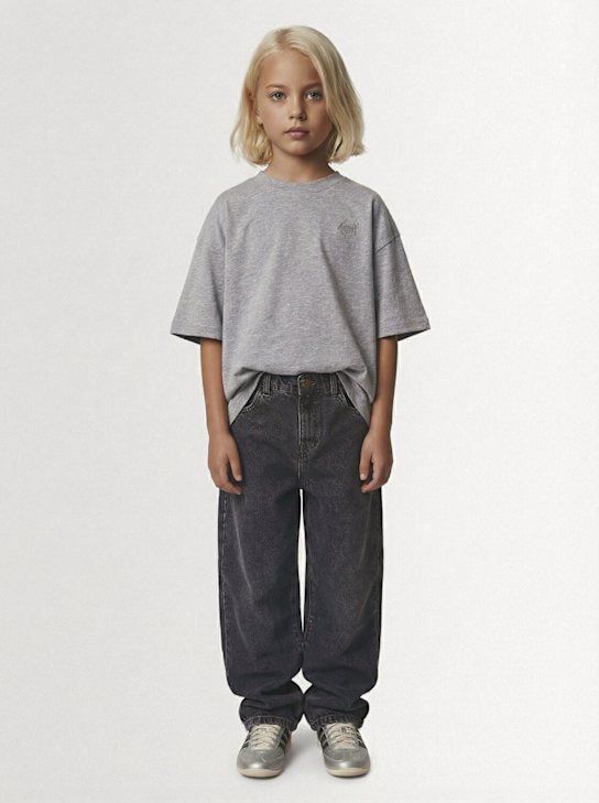 Kiddin': Logo cotton t-shirt - Heather Grey - kids-girls_1 | Luisa Via Roma