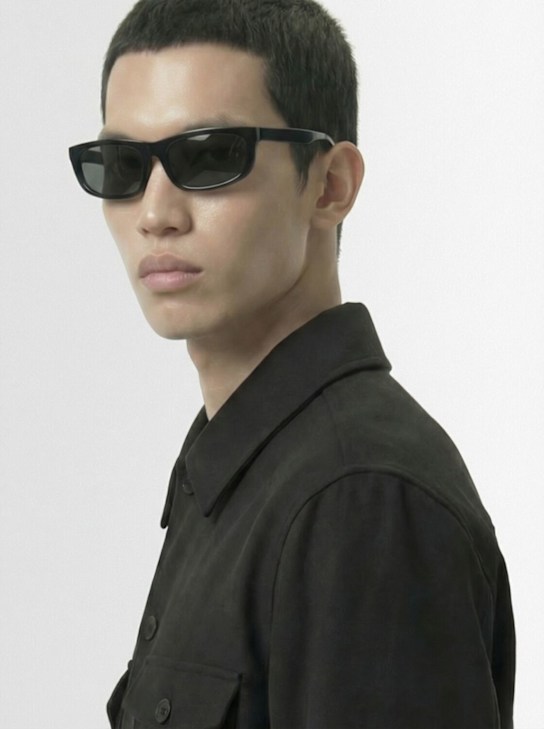 Our Legacy: Lunettes de soleil en acétate - Noir - men_1 | Luisa Via Roma