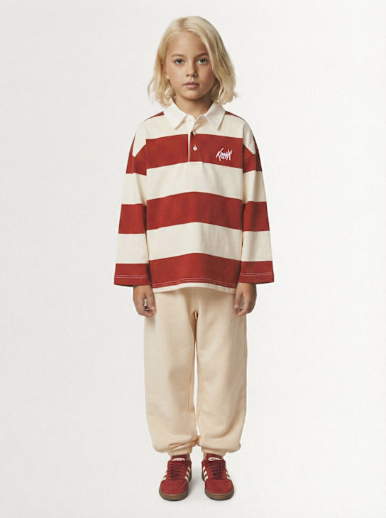 Kiddin': コットンスウェットパンツ - ベージュ - kids-boys_1 | Luisa Via Roma