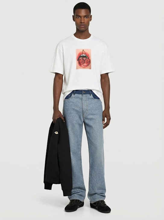 Fiorucci: Inside out baggy jeans - Dark Blue - men_1 | Luisa Via Roma