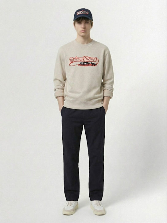 Autry: Maison Kitsuné crewneck sweatshirt - men_1 | Luisa Via Roma