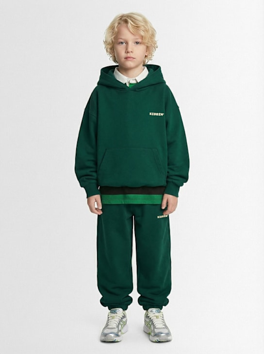 Kiddin': コットンスウェットシャツ - グリーン - kids-boys_1 | Luisa Via Roma