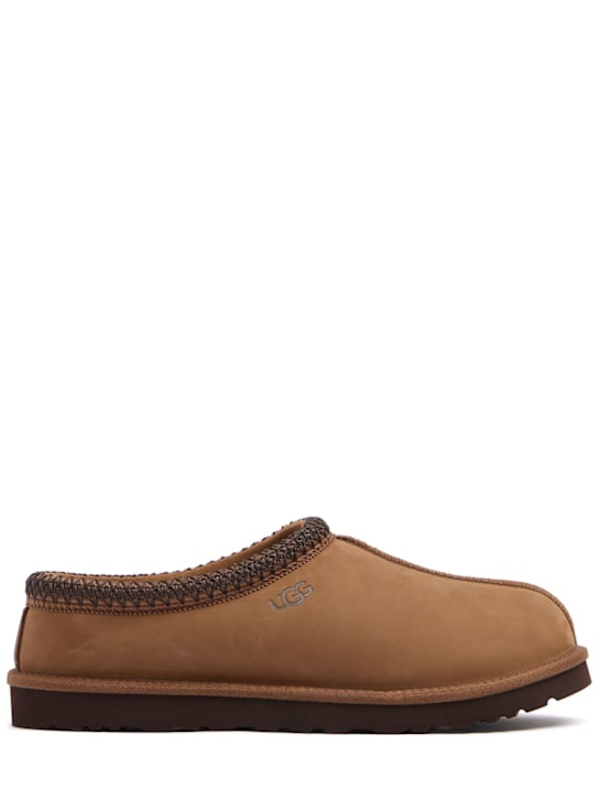 Ugg: Tasman II nubuck loafers - Dark Chestnut - men_0 | Luisa Via Roma