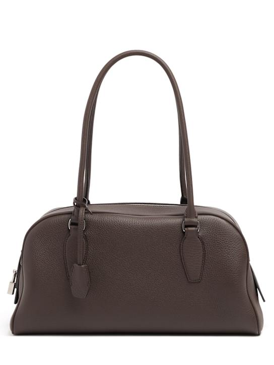 The Row: E/w india lux grain shoulder bag - ディープブラウン - women_0 | Luisa Via Roma