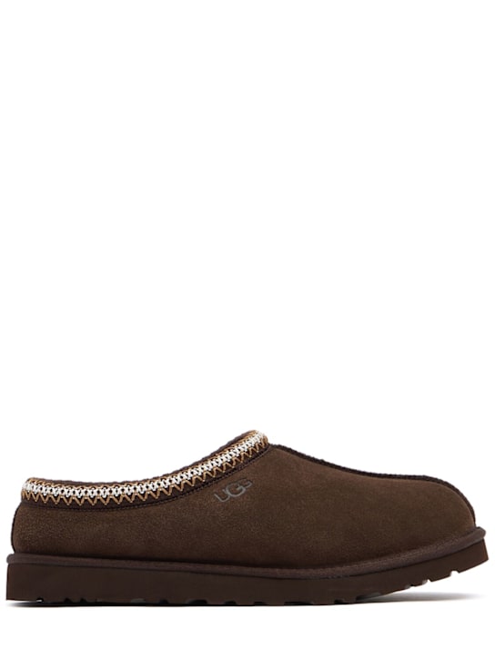 Ugg: Tasman II suede & shearling loafers - Dusted Cocoa - men_0 | Luisa Via Roma