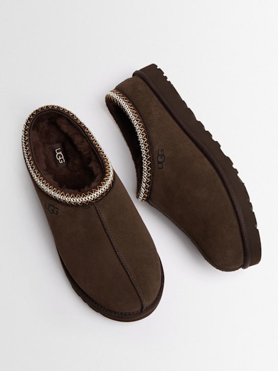 Ugg: Tasman II suede & shearling loafers - Dusted Cocoa - men_1 | Luisa Via Roma