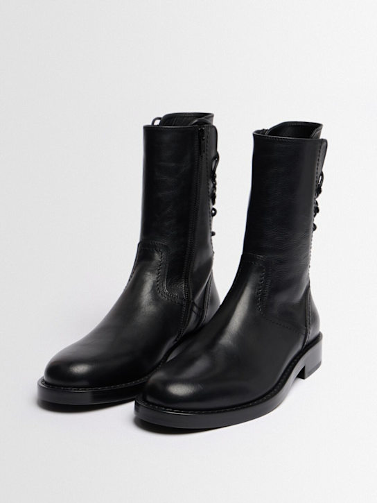 Ann Demeulemeester: Heiko back lace-up ankle boots - Black - men_1 | Luisa Via Roma