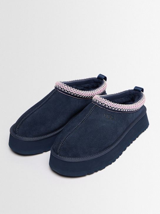 Ugg: 40mm Tazz II shearling platform loafers - Dark Indigo - women_1 | Luisa Via Roma