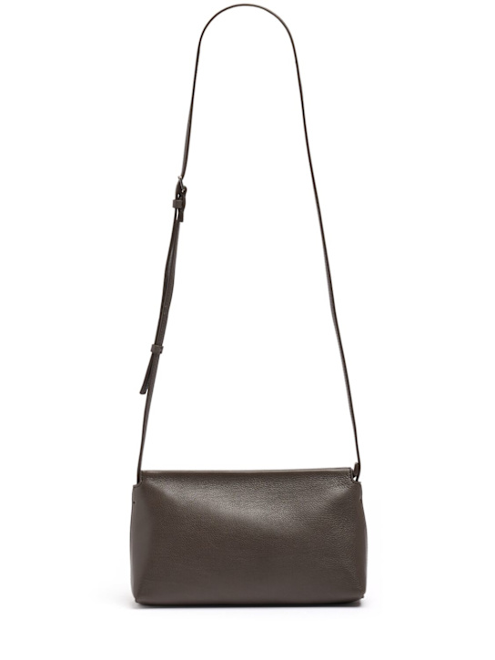 The Row: Rene微粒面皮革单肩包 - 灰褐色 - women_0 | Luisa Via Roma