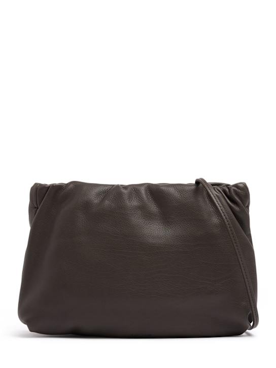 The Row: Bourse微纹理皮革单肩包 - 灰褐色 - women_0 | Luisa Via Roma