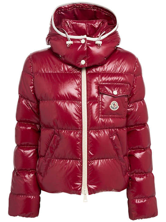 Moncler: Andro nylon hooded down jacket - Cherry Pink - women_0 | Luisa Via Roma