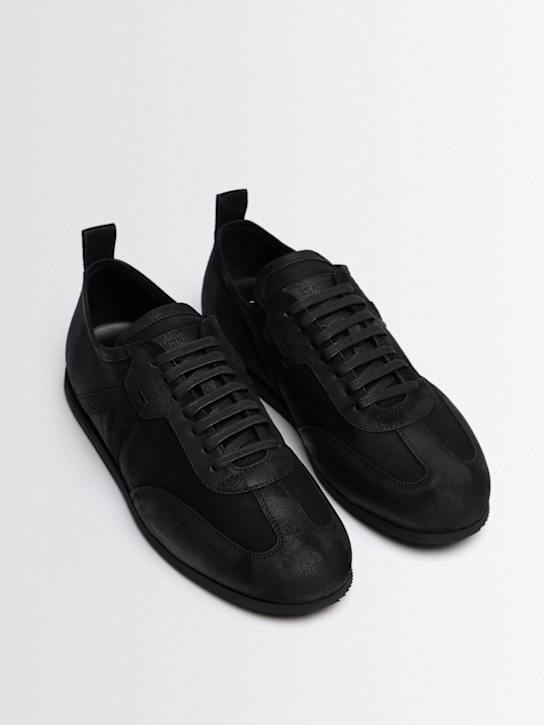 Ann Demeulemeester: Siru soft low-top boxing sneakers - Black - men_1 | Luisa Via Roma