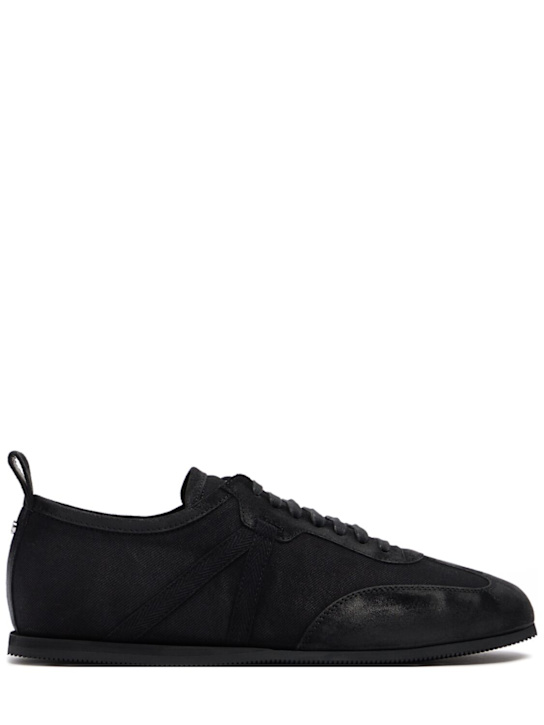Ann Demeulemeester: Siru soft low-top boxing sneakers - Black - men_0 | Luisa Via Roma