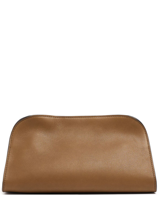 The Row: Peggy saddle leather clutch - women_0 | Luisa Via Roma