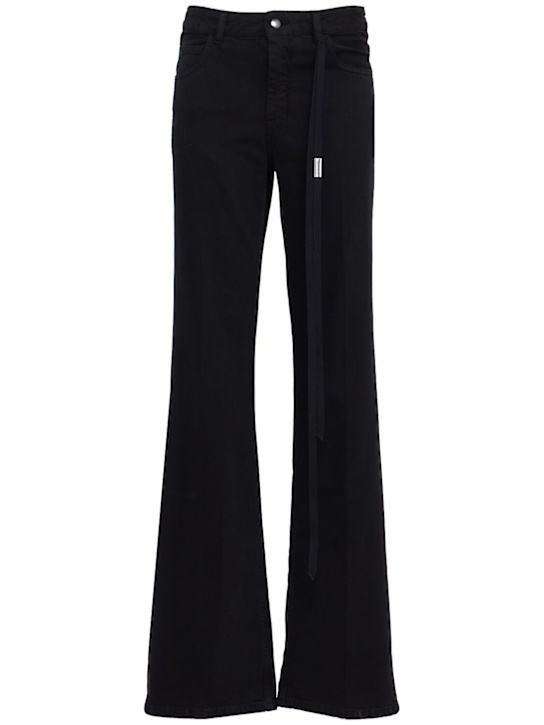 Ann Demeulemeester: Vive 5-pocket straight cotton pants - Noir - women_0 | Luisa Via Roma