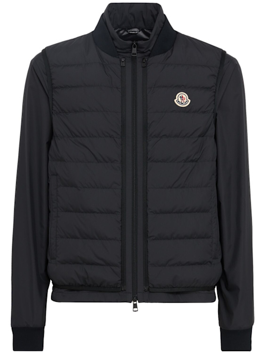Moncler: Verney 3-in-1 tech down jacket - Black - men_0 | Luisa Via Roma